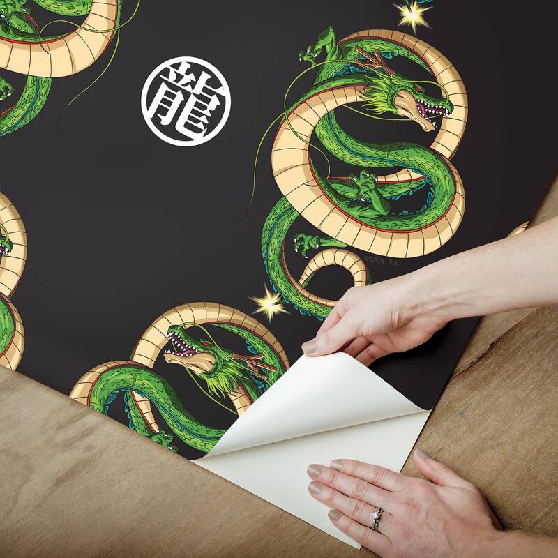RoomMates Dragon Ball Z Shenron Dragon Black Peel and Stick Wallpaper - N/A