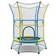 preview thumbnail 17 of 25, Mini Trampoline for Kids with Safety Enclosure Net and Foam Handles