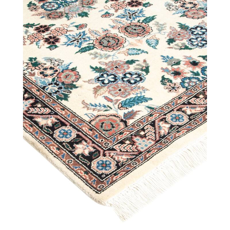 Overton Hand Knotted Wool Traditional Oriental Ivory Runner