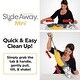 preview thumbnail 5 of 4, Creative QT SlideAway and Table Top Play Mat, Room and Travel Toy Organizer - Gray Stripes