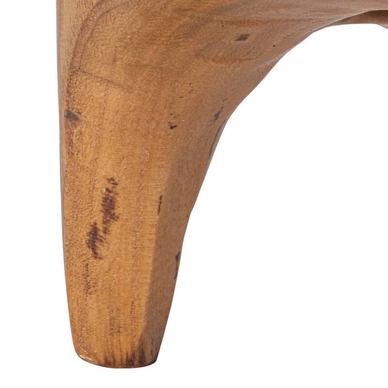 Hand-Carved Wood Stool