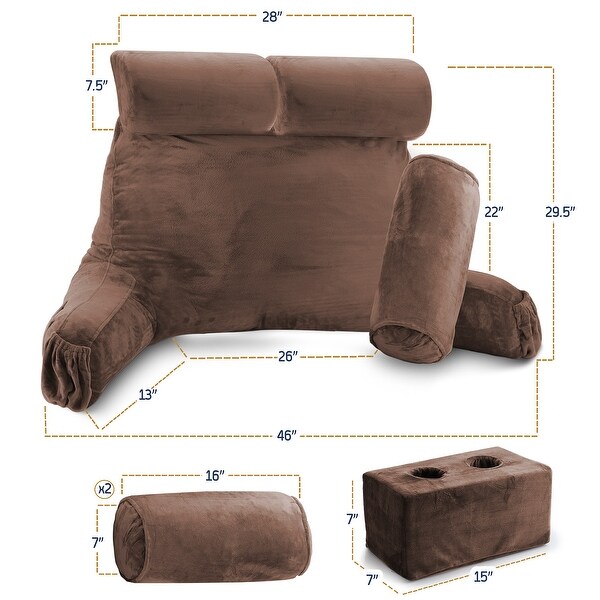 Empyrean Double Reading Pillow - Shredded Memory Foam Backrest