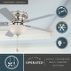 preview thumbnail 2 of 10, Expo 42 in. Satin Nickel Low Profile Flush Mount Ceiling Fan with Reversible Maple-Silver Blades, LED Light Kit and Pull Chain