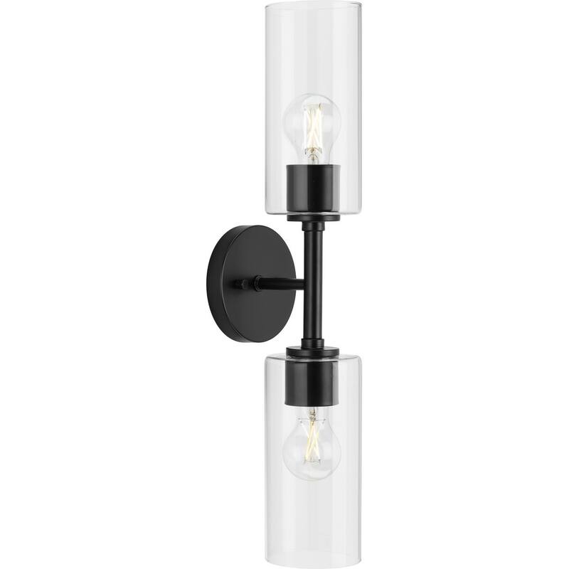 Cofield Collection Two-Light Matte Black Transitional Wall Bracket - 22.5 in x 5.62 in x 4.87 in