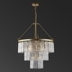 preview thumbnail 4 of 3, SAFAVIEH Couture Marjory Art Deco 3-Tier Pendant Chandelier - 23.75 IN W x 23.75 IN D x 34.5 / 82.5 IN H