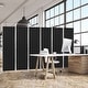 preview thumbnail 1 of 6, 6 Panel Privacy Room Divider Folding Screen with Steel Support Base