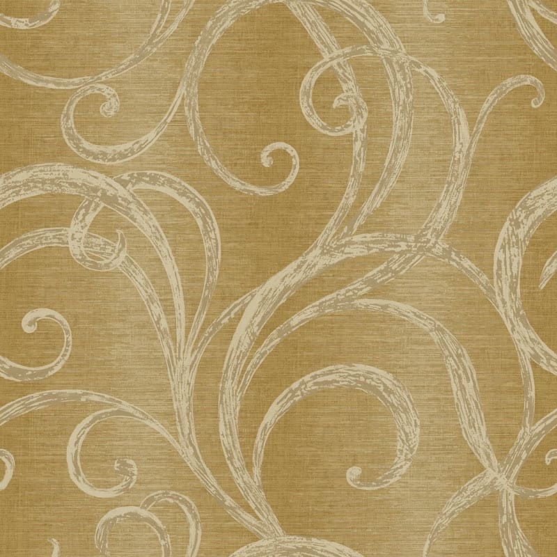 Seabrook Designs Senna Scrolls Unpasted Wallpaper