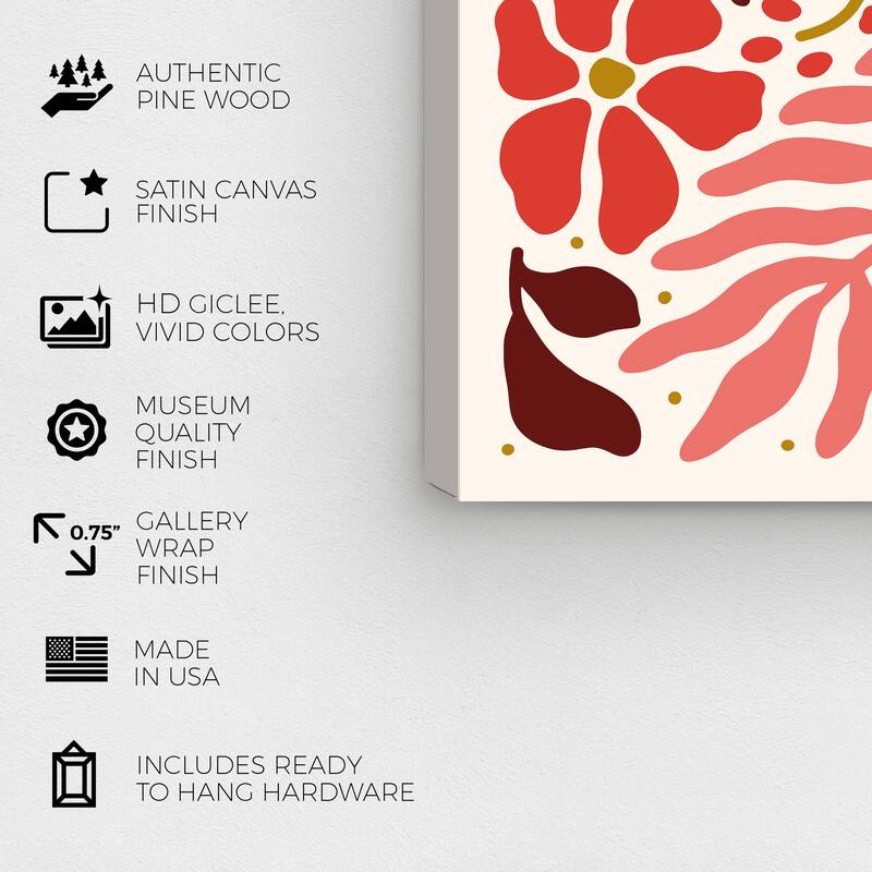 Wynwood Studio Canvas Floral and Botanical Plain Vine Gold Modern & Contemporary Wall Art Canvas Print