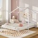 preview thumbnail 21 of 31, Extendable House Bed Twin to King Daybed with Roof and Fence Rails
