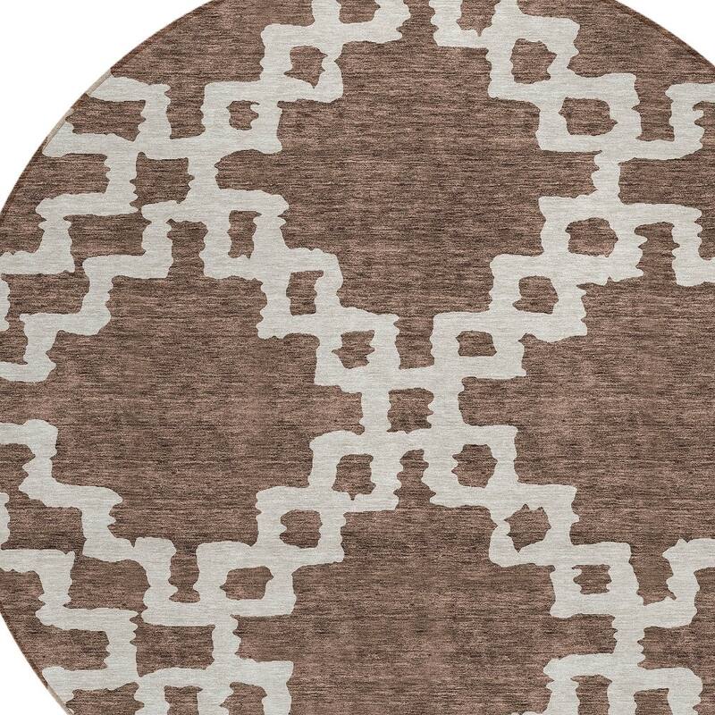 HomeRoots Geometric Transitional Rectangle Outdoor Rug
