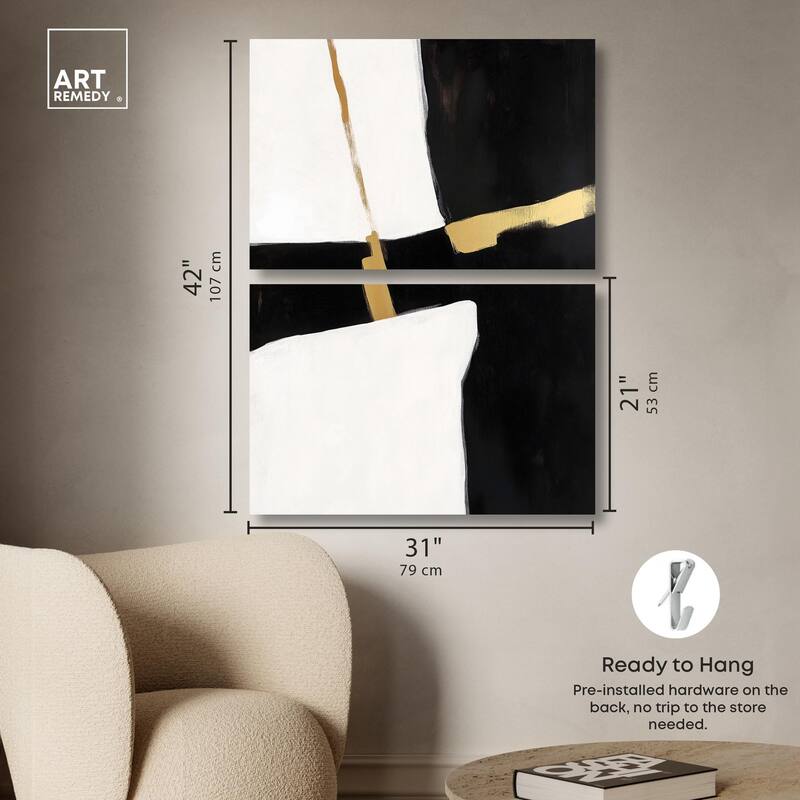 Urban Grid II Canvas Set of 2 by Art Remedy, Gallery Wrapped