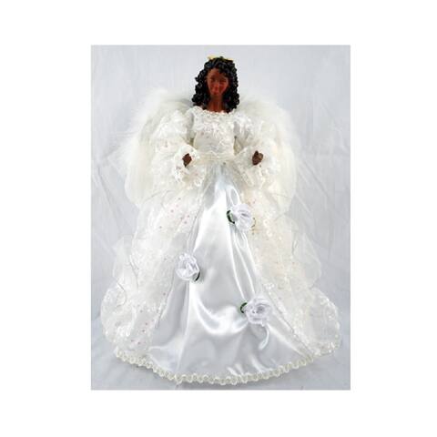 Santa's Workshop Black Wedding Dress Angel Tree Topper 16" - 16
