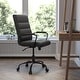 preview thumbnail 16 of 44, Mid-back LeatherSoft Executive Swivel Office Chair Black LeatherSoft/Black Frame