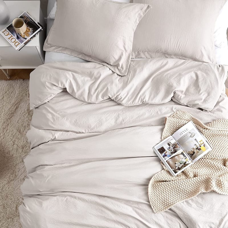 Natural Loft Oversized Comforter Set - Stone Taupe