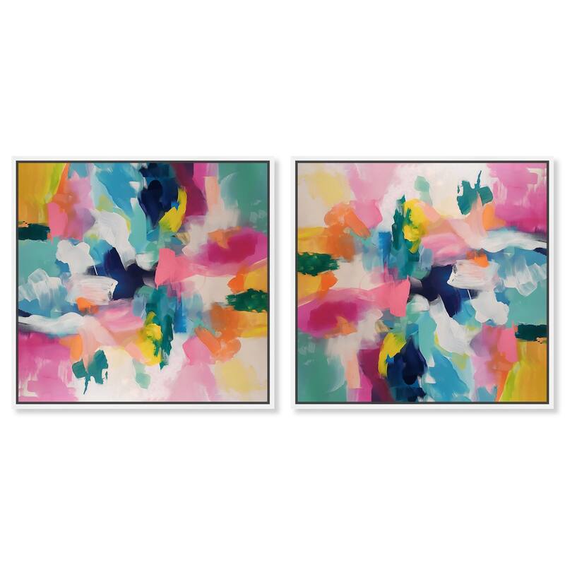 Oneiric Circles IV Canvas by Art Remedy - 36" x 54" - Silver