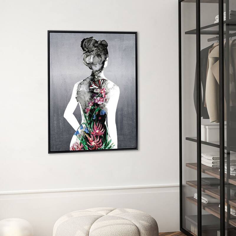 Paragon Silhouette in Bloom I Canvas - Plastic