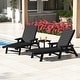 preview thumbnail 43 of 96, Laguna Hdpe All Weather Outdoor Patio Pool Reclining Chaise Lounges With Square Side Table (3-Piece Set)