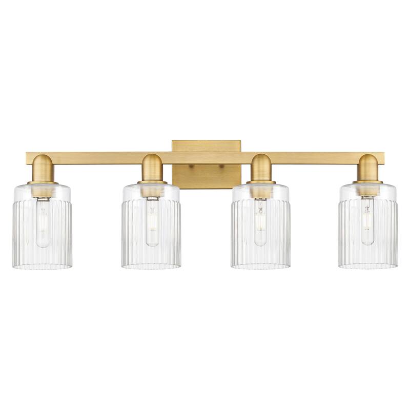 Innovations Lighting Endless Possibilities Arcadia - Hadley - 4 Light 32" Bath Vanity Light - Clear/Brushed Brass