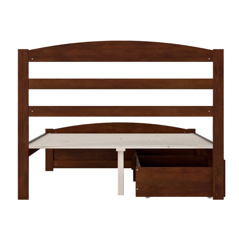 Warren Platform Bed with Footboard and 2 Storage Drawers