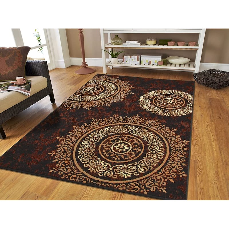 Copper Grove Kavarna Brown Contemporary Area Rug - 5'x8'