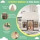 preview thumbnail 19 of 18, Toddler Large Playhouse with Star String Lights - 47.5" x 40" x 54" (L x W x H)