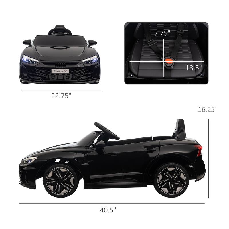 Aosom Kids Ride on Car, 12V Licensed Audi RS E-tron GT 3.1 MPH Electric Car for Kids