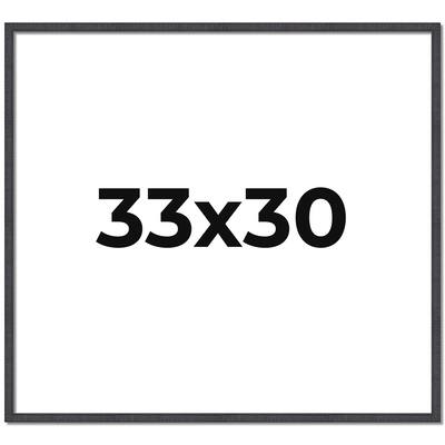 33x30 Frame Brown Solid Wood Picture Frame - Complete Modern Photo