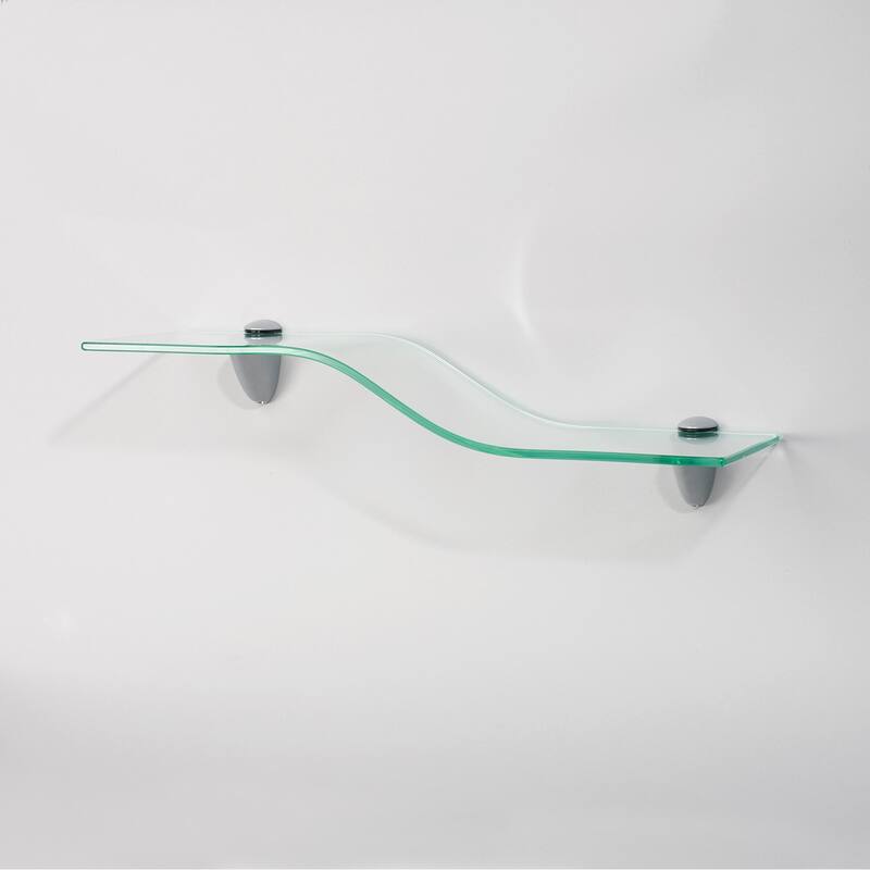 Wallscapes 6" x 18" Clear Mini Wave Shelf Kit