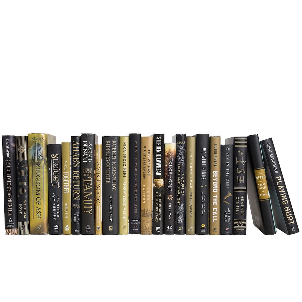 Books Black Decorative Accessories: Gilded Onyx Dust Jacket Color By The Foot