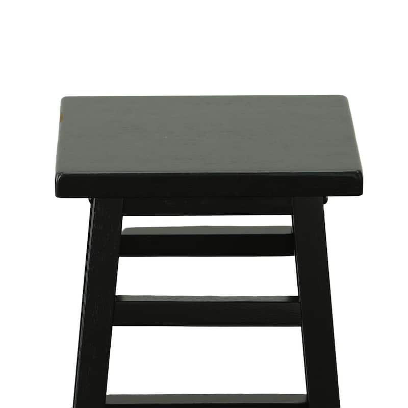 Pub Rubberwood Counter Stools - 24" - Antique Black