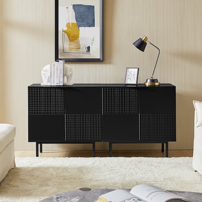 Arnold Modern 30"Tall 2 Door Accent Cabinet with Metal Leg Set of 2by HULALA HOME