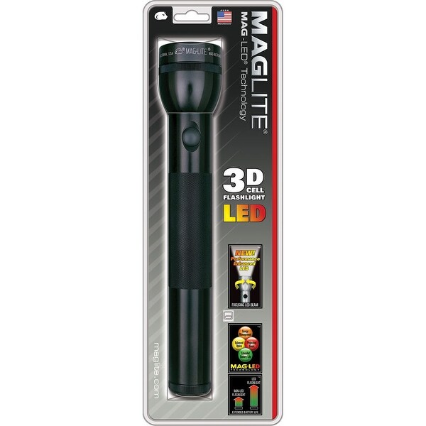 Maglite Instrument St3d016 Led 3-Cell D Handy Flashlight - Black