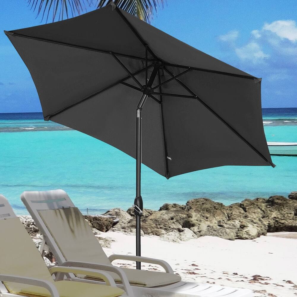 Autlaycil 9ft Patio umbrella Outdoor umbrella With Push-Button Tilt & Crank for Pool, Garden