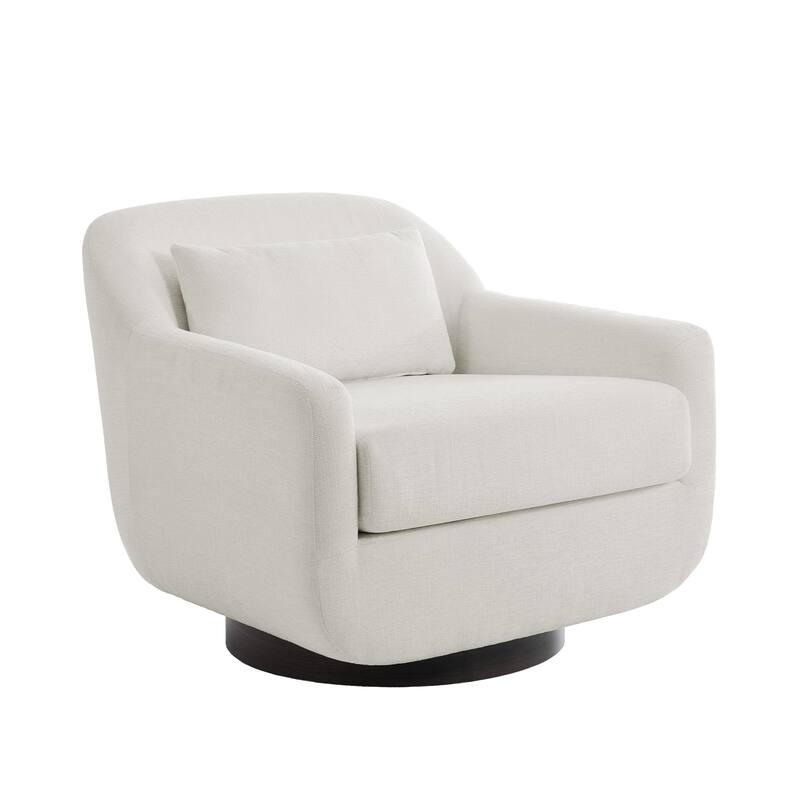 2 Set Modern Chenille Swivel Accent Chairs