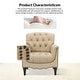 preview thumbnail 8 of 68, HULALA HOME Wemer Traditional Genuine Leather Armchair with Tufted Back