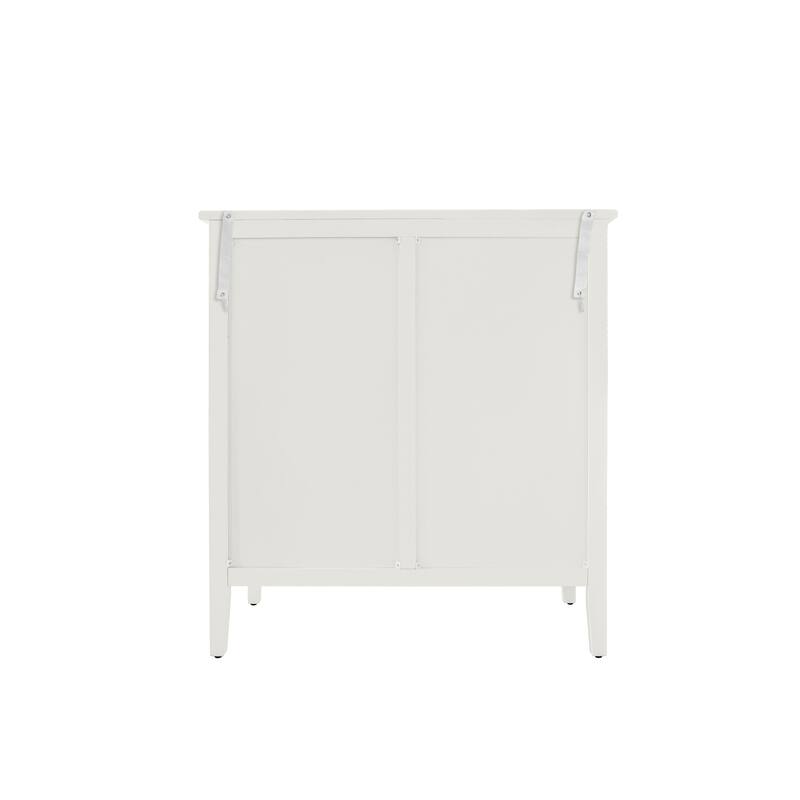 3-Drawer Storage Cabinet with Pine Legs & Metal Handles for Entryway or Bedroom Organization