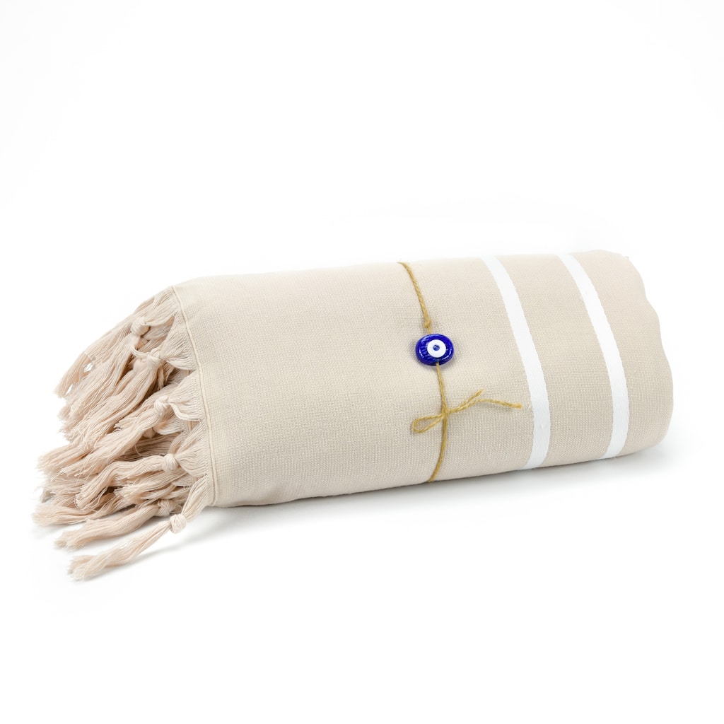 East'N Blue Livia Turkish Peshtemal Beach Towel, Prewashed for Soft Feel, 100% Turkish Cotton, Quick Dry, Absorbent, 36 x 72"