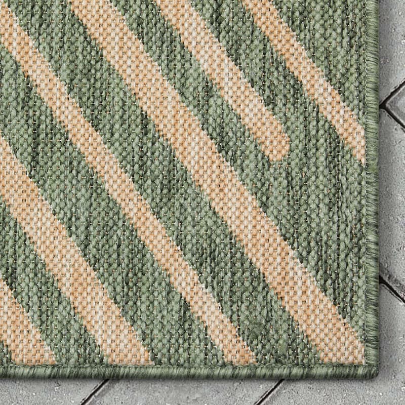 Well Woven Medusa Kesia Indoor Outdoor Striped Modern Area Rug