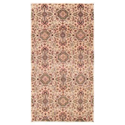 ECARPETGALLERY Hand-knotted Melis Vintage Cream Wool Rug - 3'5 x 6'4