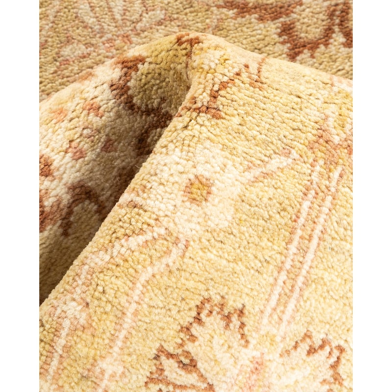 Overton Handknotted Wool Contemporary Oriental Ivory Area Rug - 3' x 5'