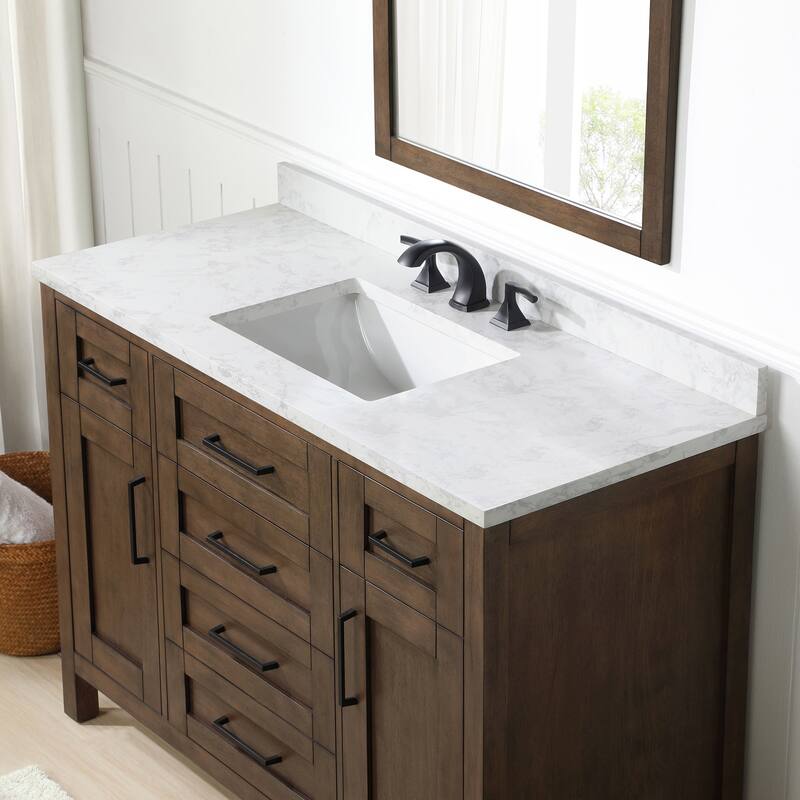 OVE Decors Tahoe 48 in. Almond Latte Vanity with 1 Mirror included