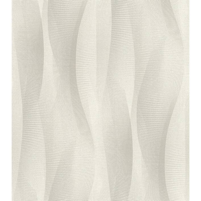 Advantage Currin Light Grey Wave Wallpaper - Grey