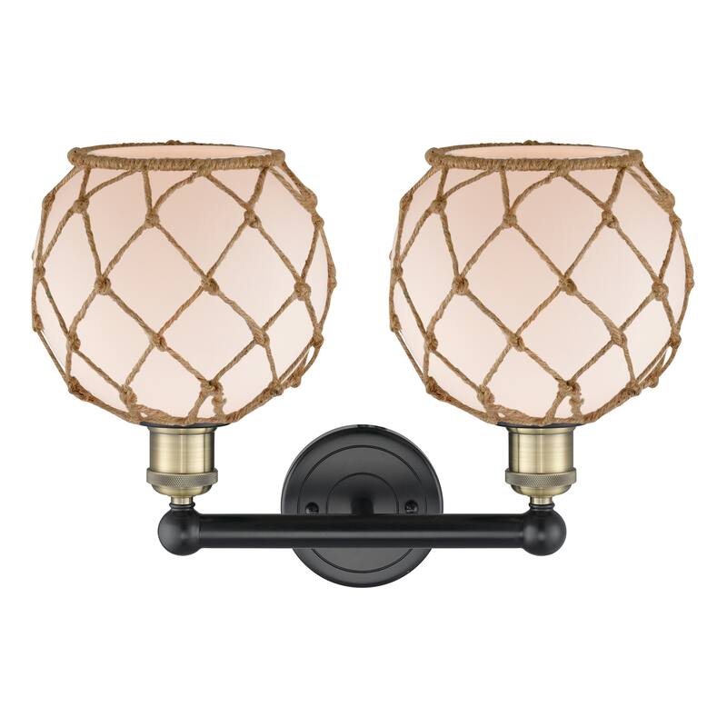 Innovations Lighting Endless Possibilities Edison - Farmhouse Rope - 2 Light 17" Bath Vanity Light
