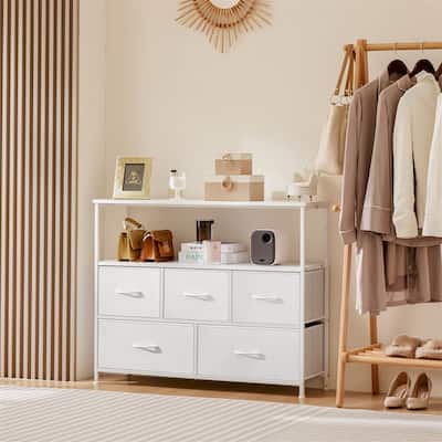 Closet Fabric Dresser with Metal Frame