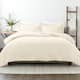 Soft Essentials Oversized 3-piece Microfiber Duvet Cover Set - Ivory - Twin - Twin XL
