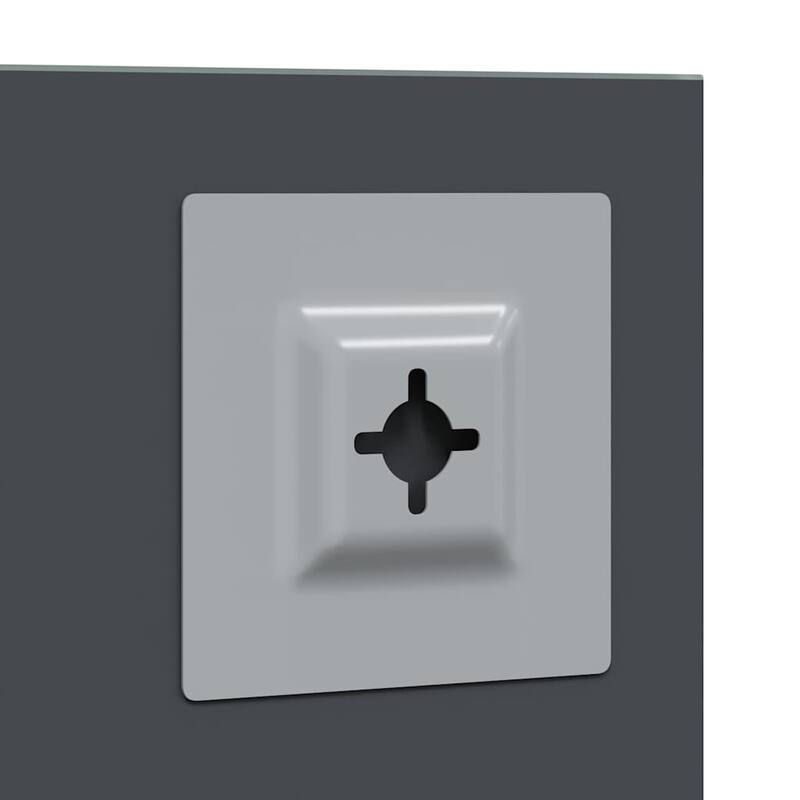 vidaXL Wall Mirror Square 15.75 x 15.75 in Tempered Glass