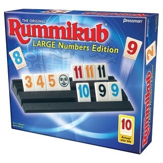 Pressman Rummikub 5-Inch Original Rummy Tile Game, Large Numbers Edition,  Blue - Overstock - 36355991
