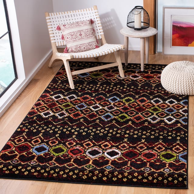 SAFAVIEH Amsterdam Bridget Moroccan Boho Rug - 3' x 5' - Black/Multi