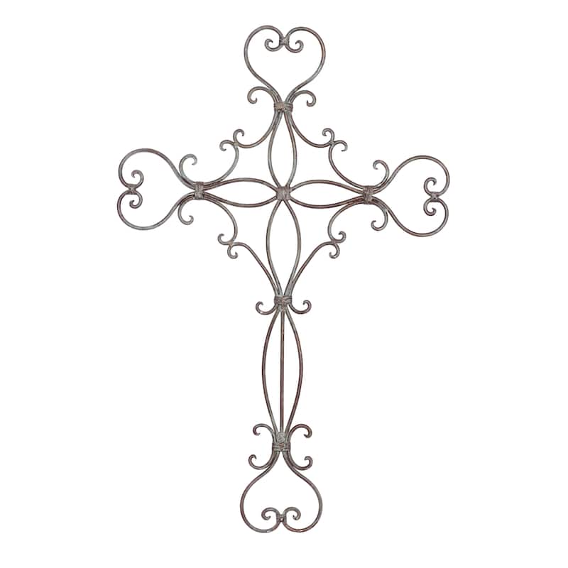 Black Metal Scroll Cross Wall Decor Bed Bath & Beyond 38285583