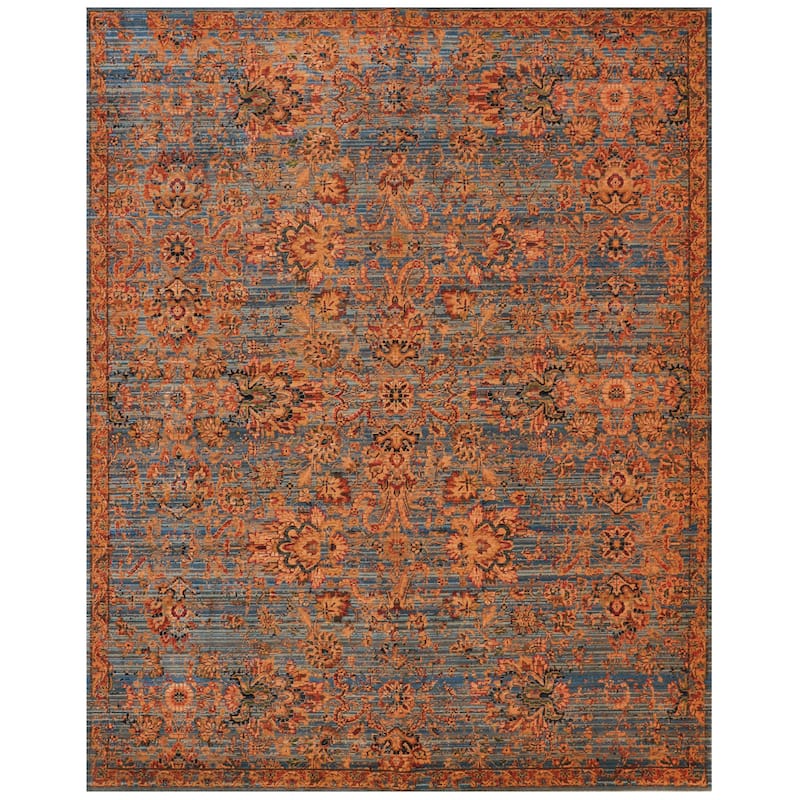Nourison Timeless Area Rug - 5'6" x 8' - Orange/Blue